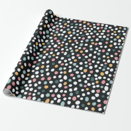 Färgfläckfri polka dots Pastel Mönster Wra Presentpapper
