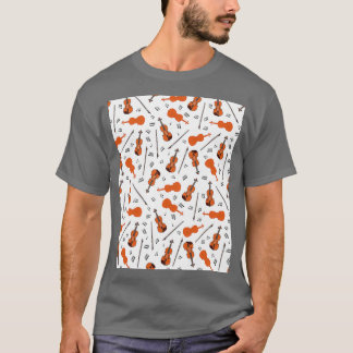 Färgfläckfritt mönster med violins Graphic T Shirt