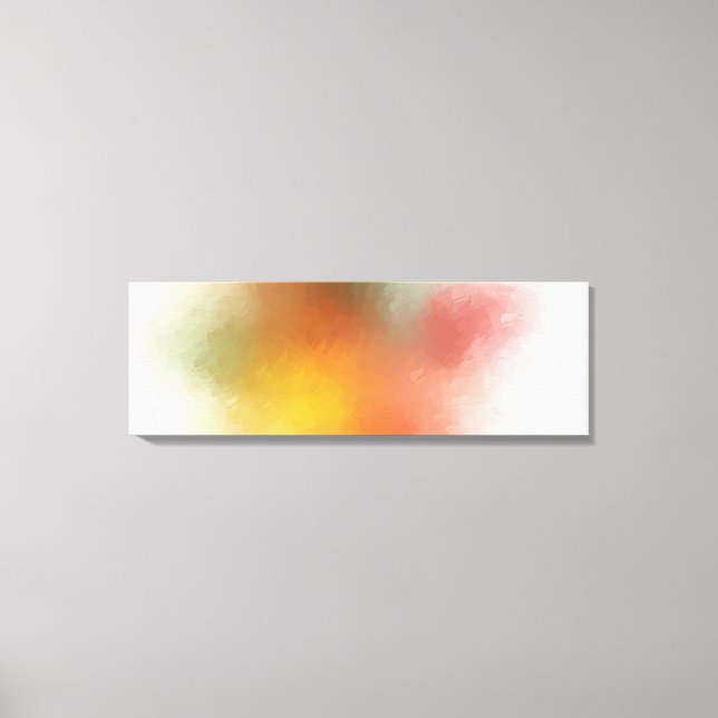 Färgfläckig Abstrakt Trendig Artwork Modern Red Ro Canvastryck (Framsida)