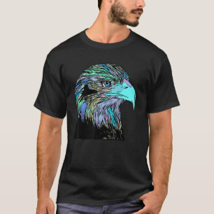 Färgfläckig amerikansk imprint american-fågelmotiv t shirt
