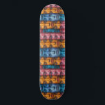 Färgfläckig Ansikte Mönster Mini Skateboard Bräda 18,5 Cm<br><div class="desc">Artwork by Brady Arnold</div>