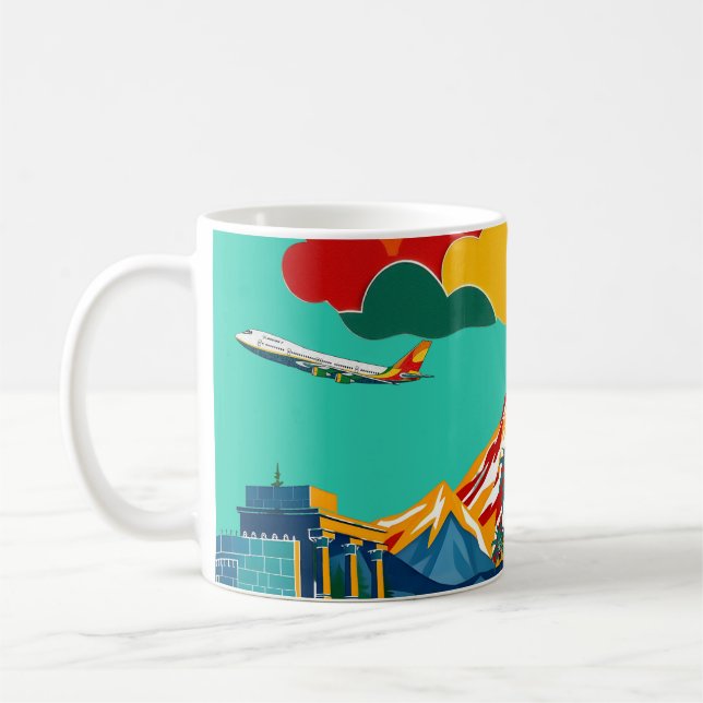 Färgfläckig Äventyr Kaffemugg (Vänster)