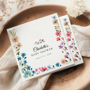 Färgfläckig babystövel för Blommigt av liten Wildb Pappersservett