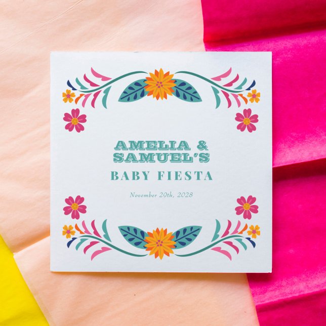Färgfläckig babystövel för Fiesta Blommigt Pappersservett (Skapare uppladdad)