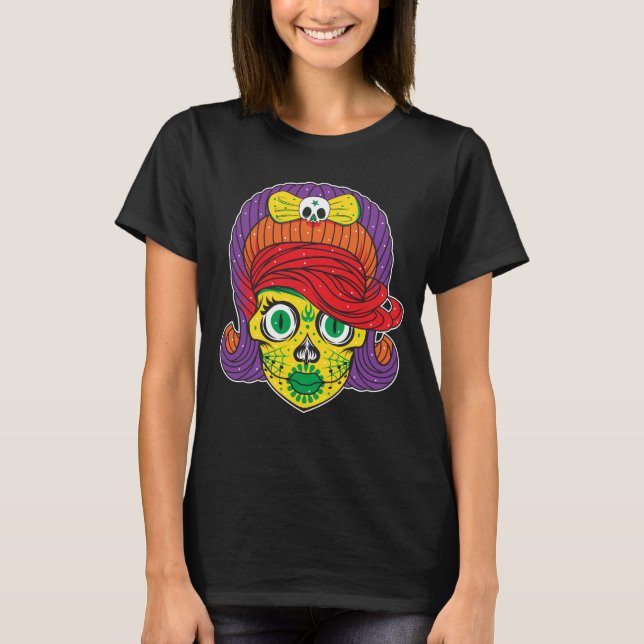 Färgfläckig bild av sockret t shirt (Framsida)