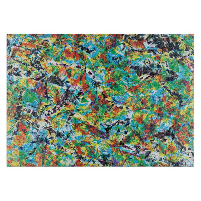 Färgfläckig blå grönt vår blomma mönster (Framsidan)