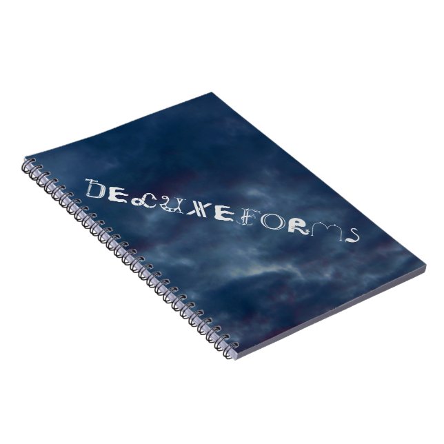 Färgfläckig Blå himmel Anteckningsbok Med Spiral (Högra Sidan)
