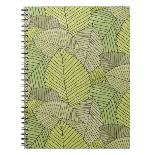 Färgfläckig Blad Mönster-design Anteckningsbok
