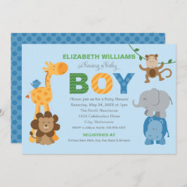 Färgfläckig blåstömning på djur i Pojke Inbjudningar