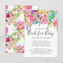 Färgfläckig Blommigt Babydusch Bok för Baby