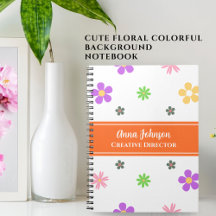 Färgfläckig Blommigt Design Personlig Namn