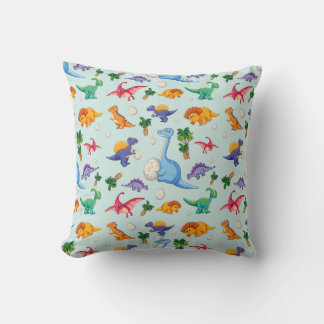 Färgfläckig Cute Dinosaur Mönster Kudde