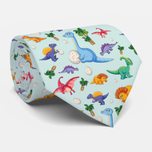 Färgfläckig Cute Dinosaur Mönster Slips