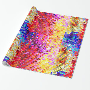 Färgfläckig disco glitter mönster presentpapper