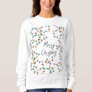 Färgfläckig Festive God jul Ljus Mönster T Shirt
