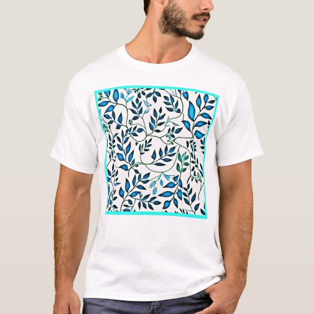 Färgfläckig flytande Mönster Art T Shirt (Framsida)