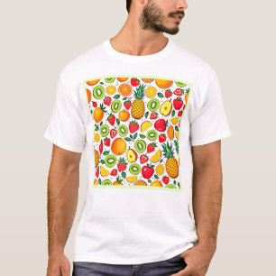 Färgfläckig frukt i Mönster T Shirt