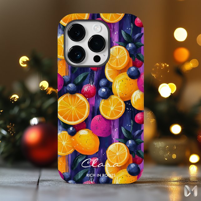 Färgfläckig frukt Mönster med Vibrant Citrus & Ber (Skapare uppladdad)