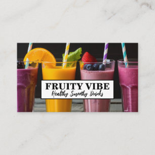 Färgfläckig frukt Smoothie Drinks Visitkort