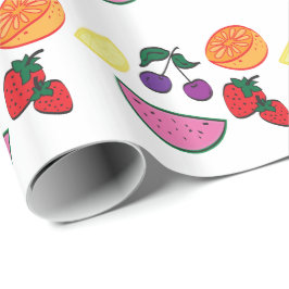 Färgfläckig frukt, sommaren Mönster, Coola Presentpapper