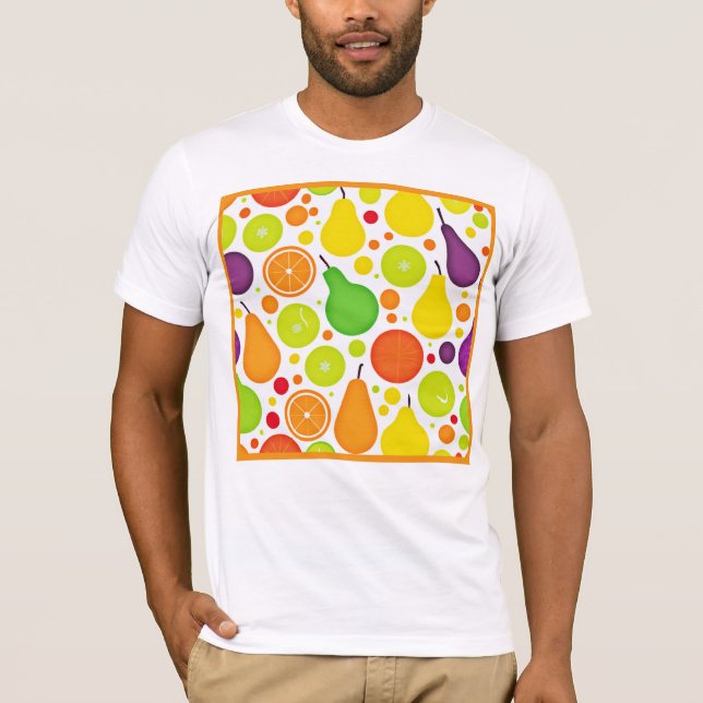 Färgfläckig fruktsam vibrance Mönster Art T Shirt (Framsida)