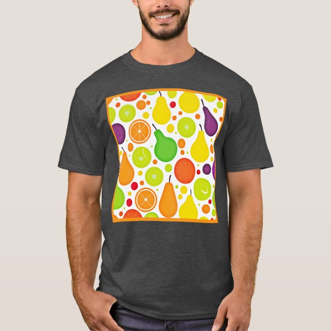 Färgfläckig fruktsam vibrance Mönster Art T Shirt (Framsida)