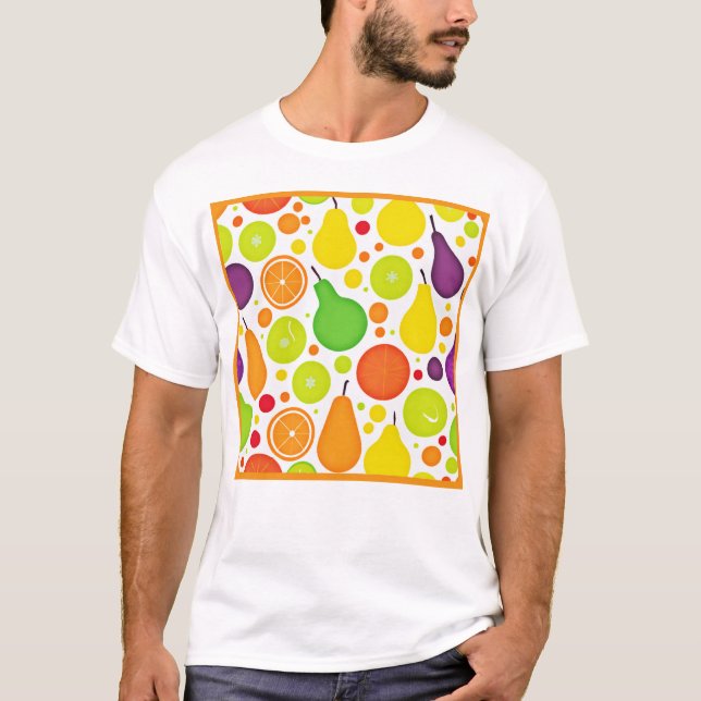 Färgfläckig fruktsam vibrance Mönster Art T Shirt (Framsida)