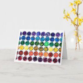 Färgfläckig Glitter Sequin Grattis på födelsedagen Kort