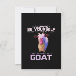Färgfläckig goat gift tack kort