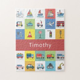 Färgfläckig grafik i Lastbil för barn Pussel