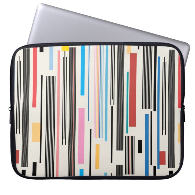 Färgfläckig grafik mönster från olika rand  laptop fodral (Framsidan)