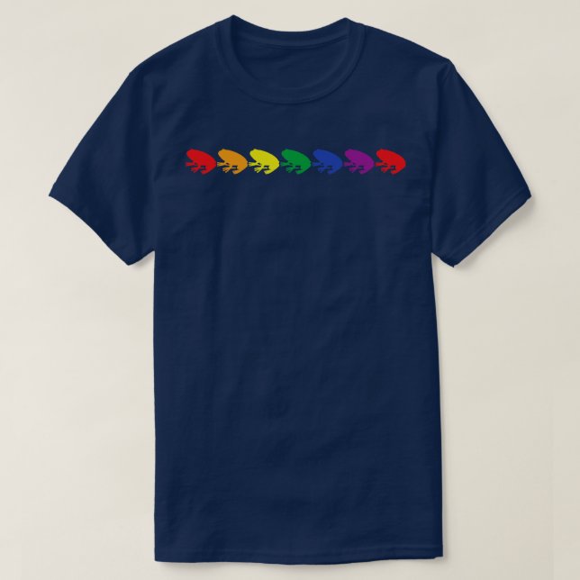 Färgfläckig grodd, Pride regnbåge T Shirt (Design framsida)