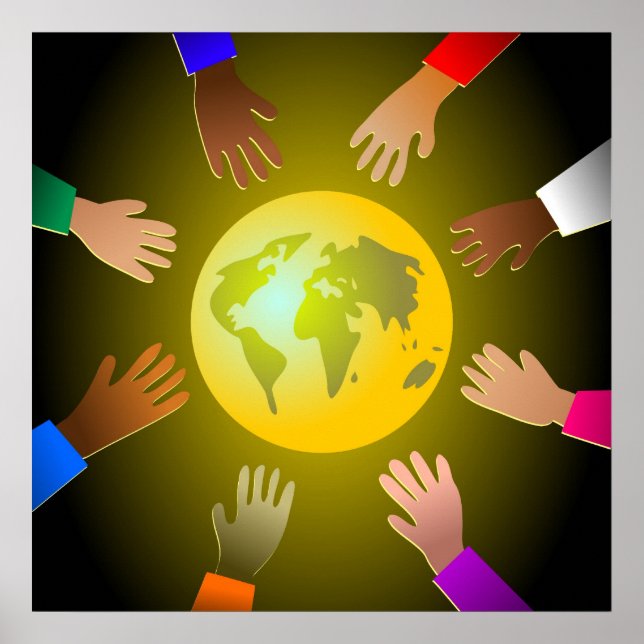 Färgfläckig Händer Poster (Framsidan)