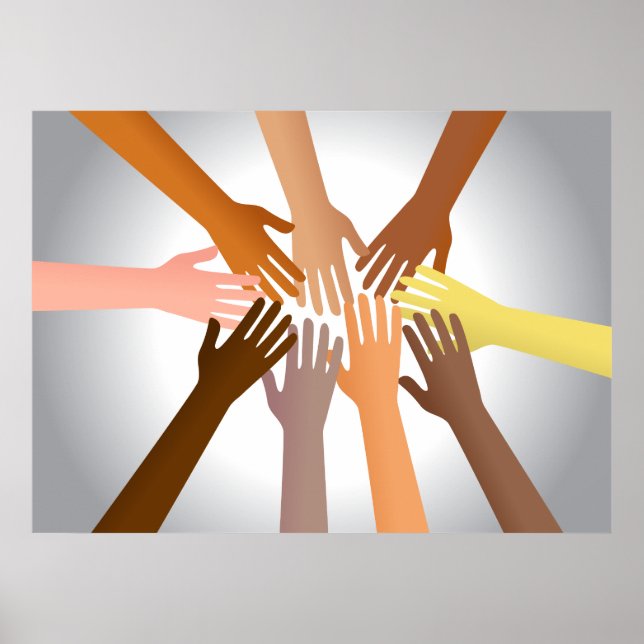 Färgfläckig Händer Poster (Framsidan)