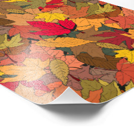 Färgfläckig höst löv fototryck