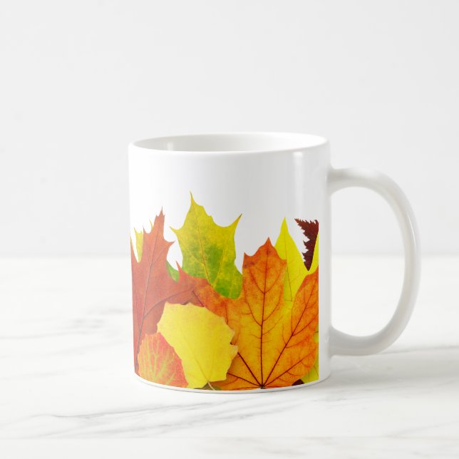Färgfläckig höst löv kaffemugg (Höger)