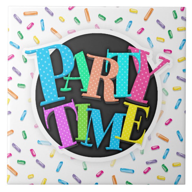 Färgfläckig is Cream Candy Sprinkles Kakelplatta (Framsidan)