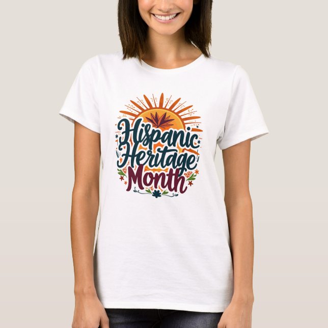 Färgfläckig ispanic Heritage Month Graphic Tee (Framsida)