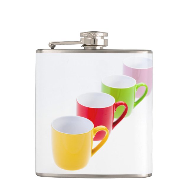 Färgfläckig Kaffe koppar Fickplunta (Framsidan)