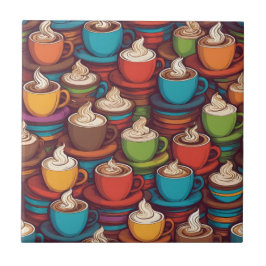 Färgfläckig kopp mönster kakelplatta