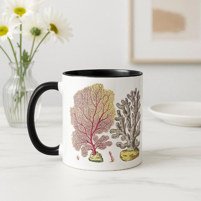 Färgfläckig korallrev i Tropiska havet i Sten  Mugg (Colorful Coral reef in Tropical Sea Rocks Ocean Mug)