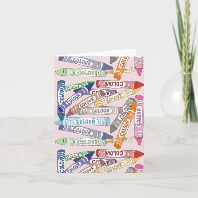 Färgfläckig Kritor Kort (Framsida)