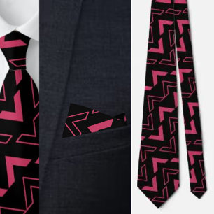 Färgfläckig kute Geometric Mönster Necktie Slips