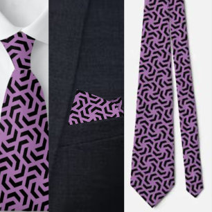 Färgfläckig kute Geometric Mönster Necktie Slips