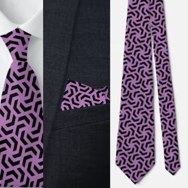 Färgfläckig kute Geometric Mönster Necktie Slips (Skapare uppladdad)