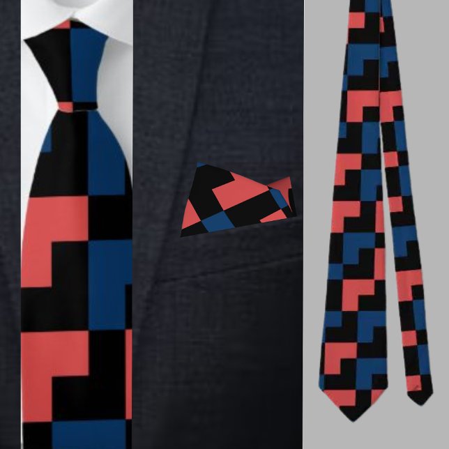 Färgfläckig kute Geometric Mönster Necktie Slips (Skapare uppladdad)