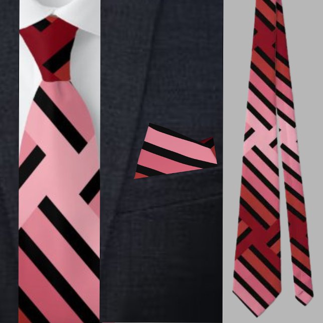 Färgfläckig kute Geometric Mönster Necktie Slips (Skapare uppladdad)
