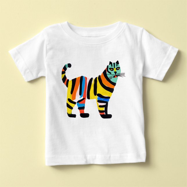 Färgfläckig kute Tiger Cat T Shirt (Skapare uppladdad)
