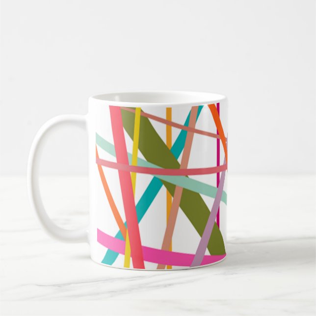 Färgfläckig Linjer Kaffemugg (Vänster)