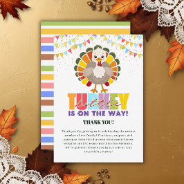 Färgfläckig liten liten babystövel för Turkiet Tack Kort